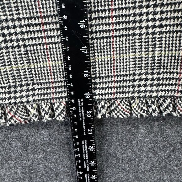 Trina Turk Skirt Women's 2 Black Multicolor Herringbone Tweed Pencil Wool Blend - Picture 5 of 7